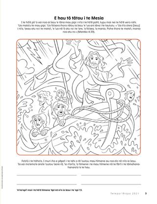 coloring page of Jesus calming the storm