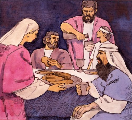 Israelites eating