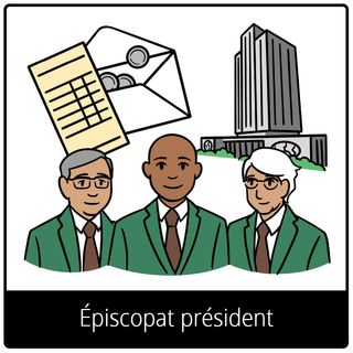 Pictogramme de l’Évangile pour « Épiscopat président »