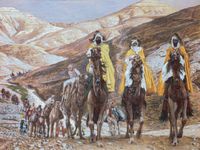 group of men on camels