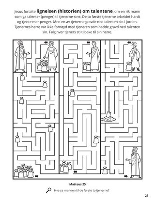 Parable of the Talents coloring page