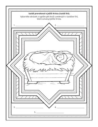 stránka s činnostmi: Izaiáš prorokoval o Ježíši Kristu