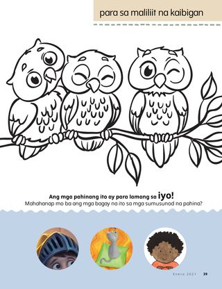 coloring page of owls