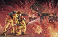 illustration of firefighters