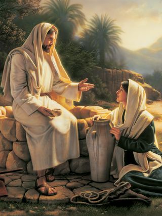 Jesus and the Samaritan woman at the well