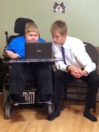 young man in wheelchair