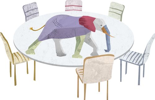 elephant on a table