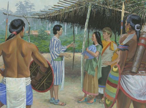 Lamanites guarding Alma’s people