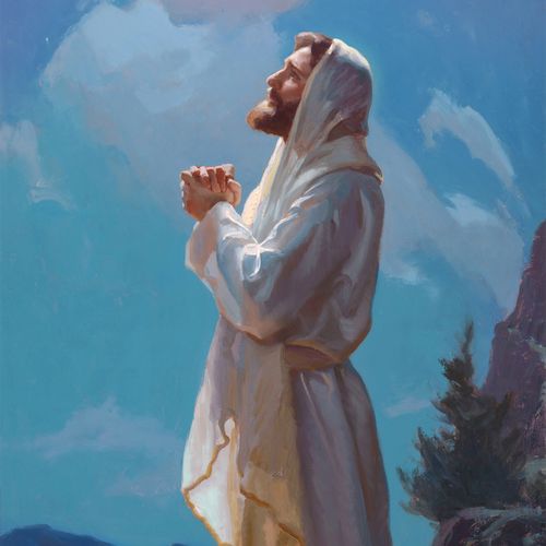 Jesus Christ praying