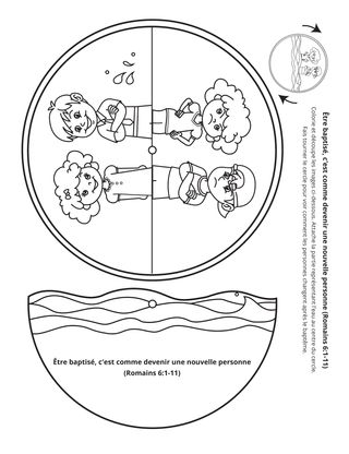 page d’activité : être baptisé c’est comme devenir une nouvelle personne