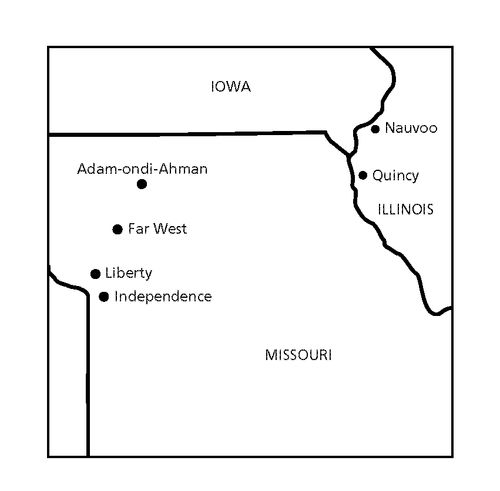 mapa sa kasaysayan simbahan nga nahimutangan sa Missouri ug Illinois