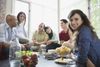 Family eating food