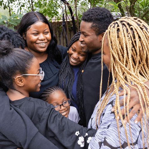 family hugging