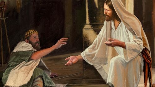 Christ healing lame man