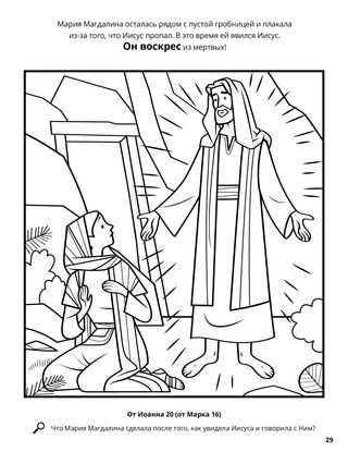 The Risen Christ Appeared to Mary Magdalene coloring page