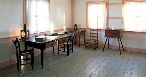 Upper room in the John Johnson farm home in Hiram, Ohio.