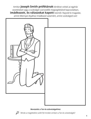 Joseph Smith Prayed for Answers coloring page