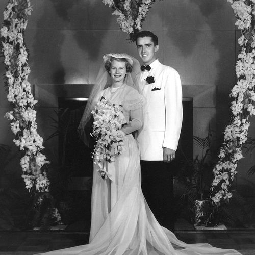 wedding photo of M. Russell Ballard and his wife, Barbara