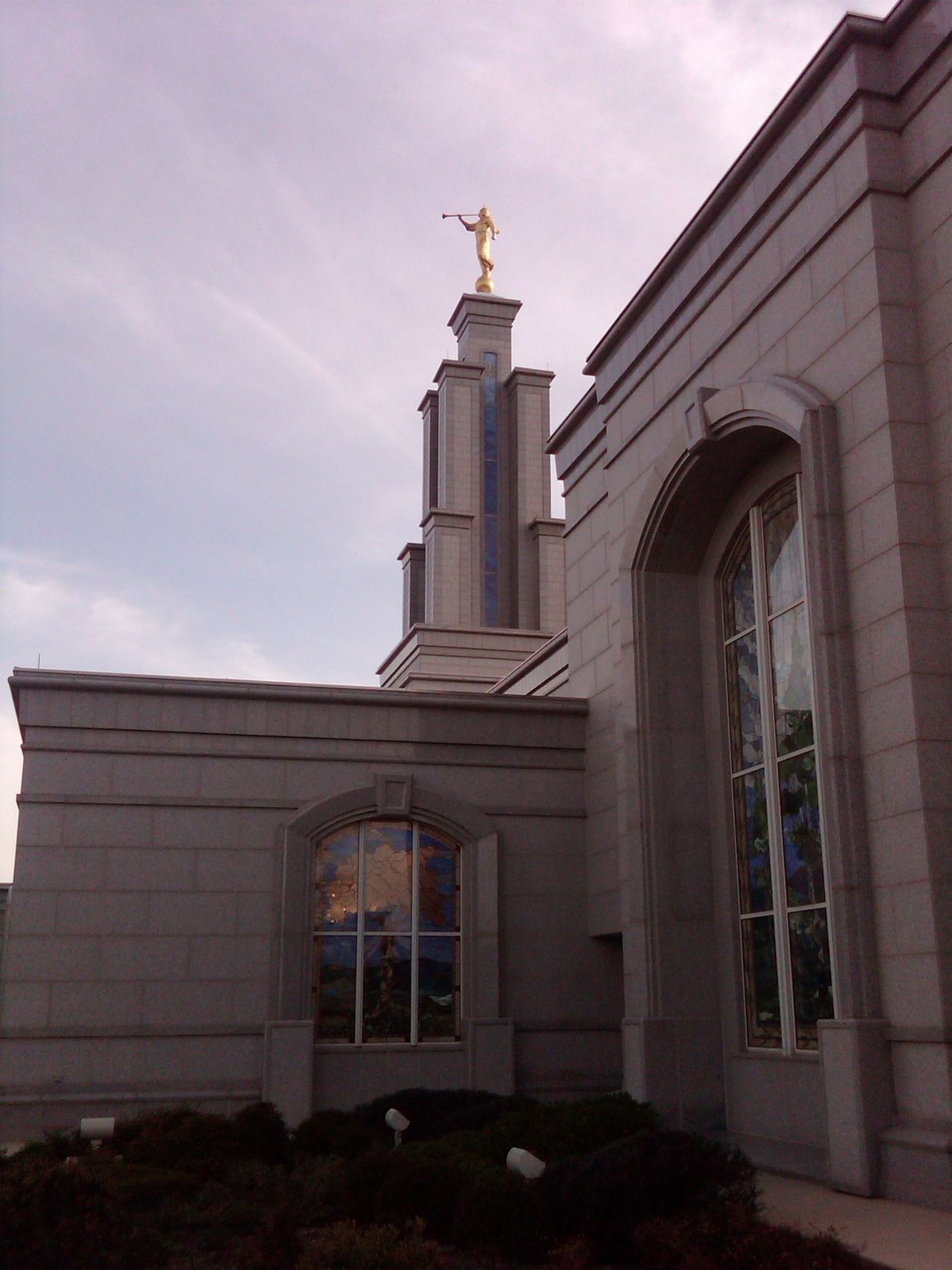 The San Antonio Texas Temple, including the windows and spire.