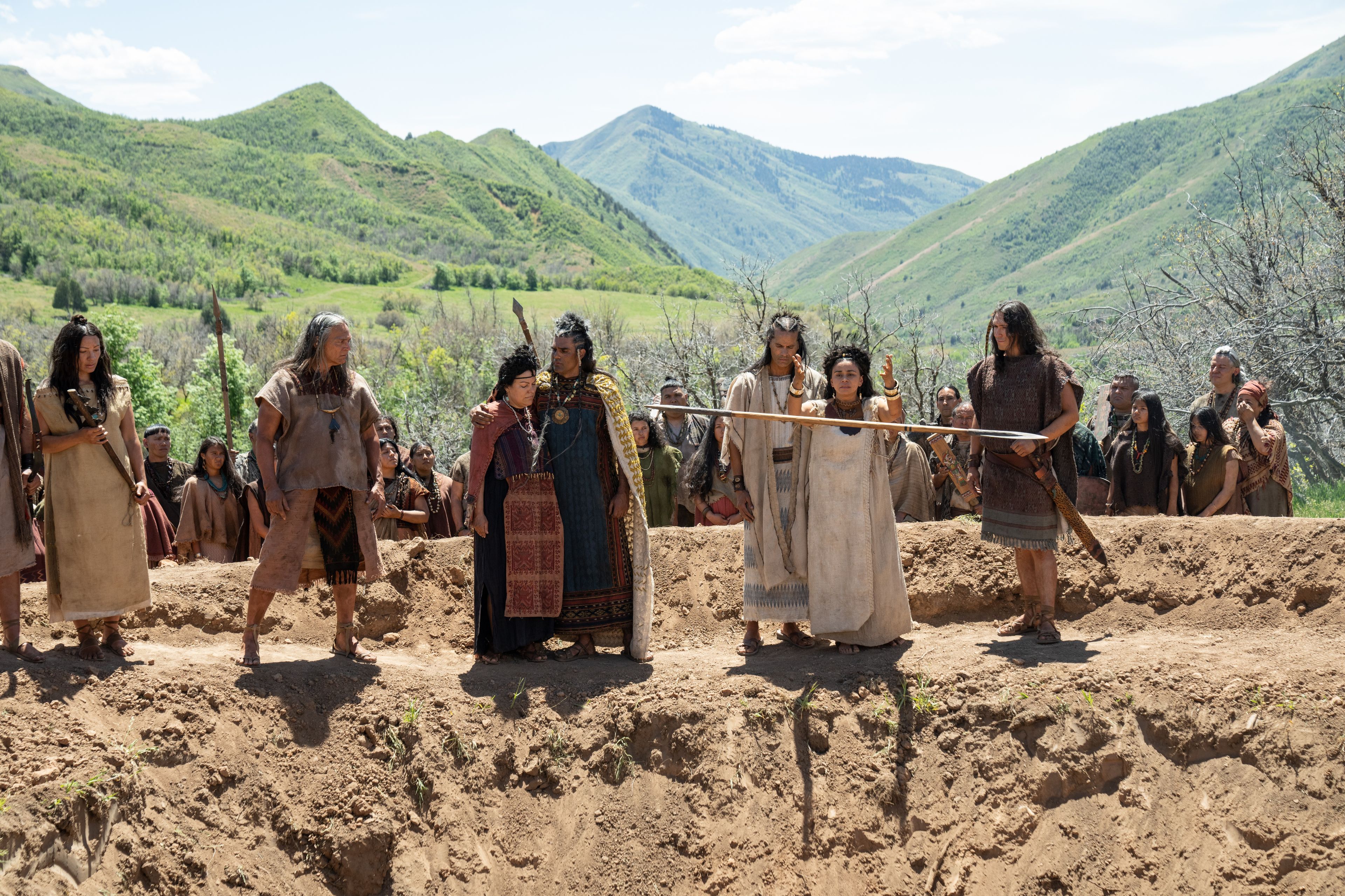 The people of Anti-Nephi-Lehi bury their weapons of war after making a covenant with the Lord.