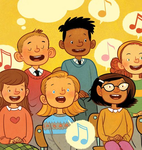children in Primary singing