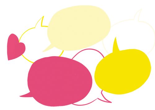 colored speech bubbles