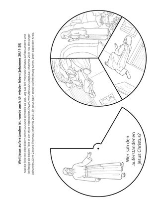 Seite mit der Aktivität: Weil Jesus auferstanden ist, werde auch ich wieder leben