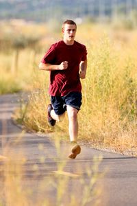 young man running