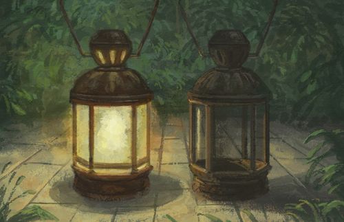 illustration of 2 lanterns