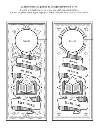 página de atividades: As escrituras são a palavra de Deus