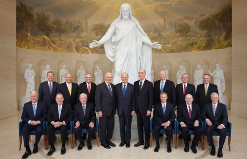 Church leaders at Rome Italy Temple Visitors’ Center