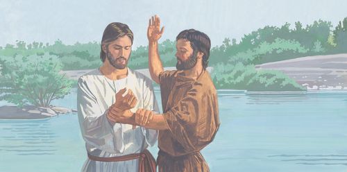 John the Baptist baptizing Jesus