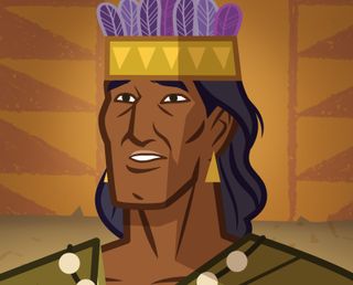 King Lamoni looks worried