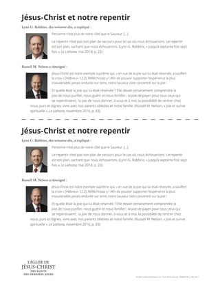 Jésus-Christ et notre repentir