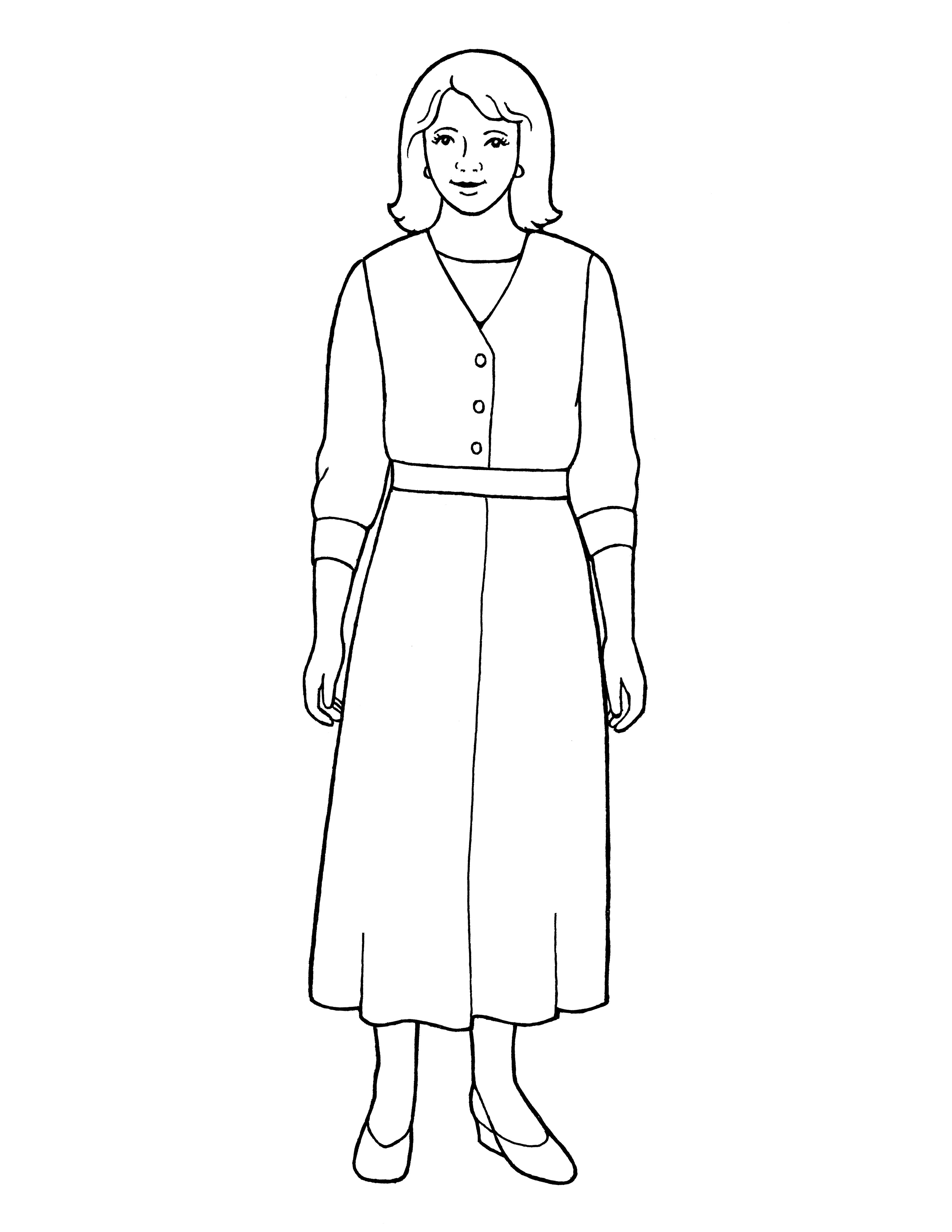 An illustration of a mother from the nursery manual Behold Your Little Ones (2008), page 51.