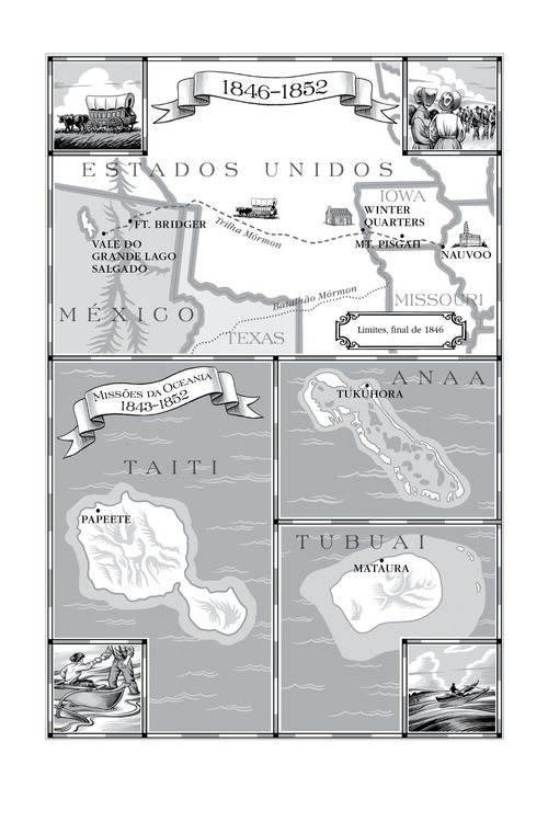mapa da trilha dos pioneiros, missões do pacífico