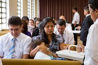 woman partaking of sacrament