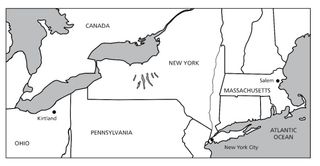 mapa, northeastern U.S.