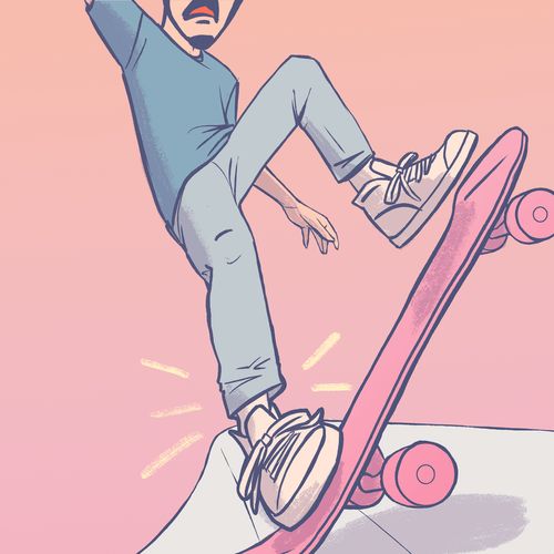 boy skateboarding