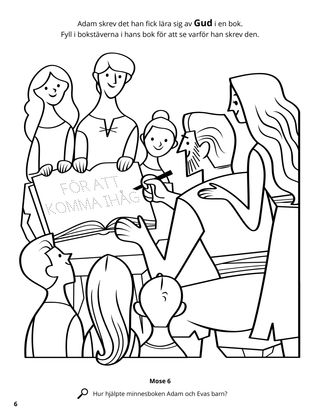 Adam’s Book of Remembrance coloring page