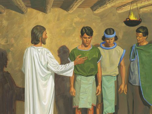 Jesus with three disciples