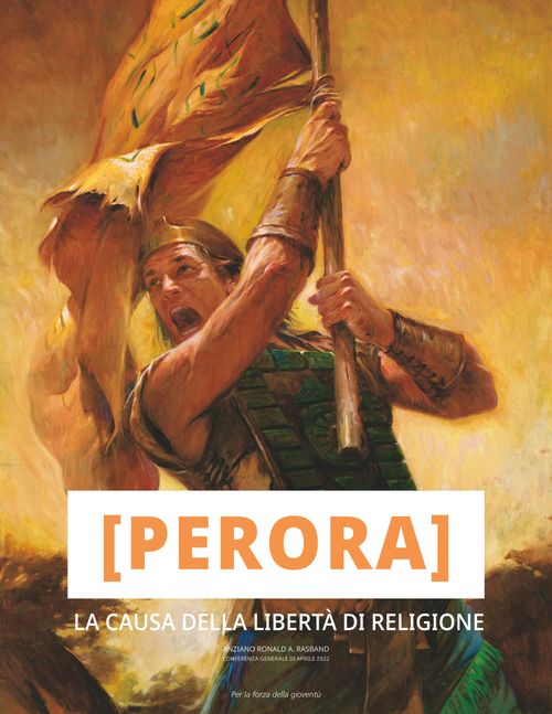 data-poster del comandante Moroni con il motto della libertà