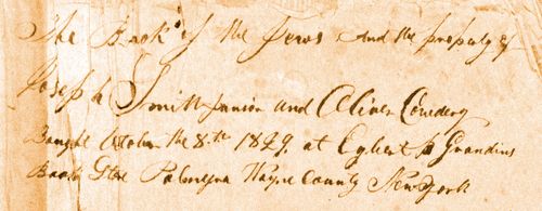 Joseph Smith‘s handwriting