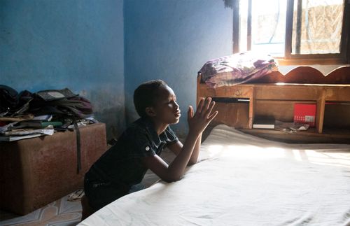 young man praying