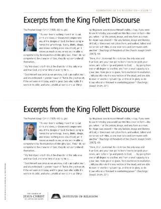 handout, King Follett Discourse