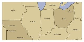 Karte: von Missouri nach Ohio