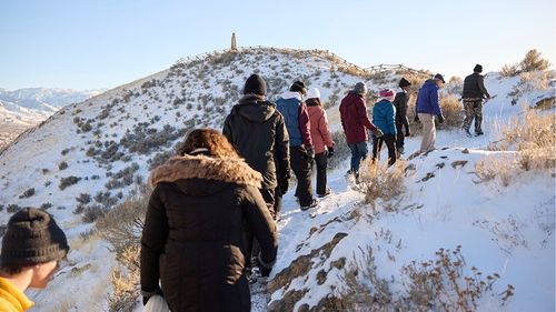 youth on a hike