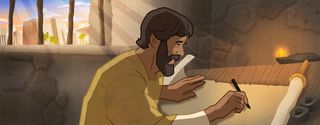 Jeremiah writing prophecies