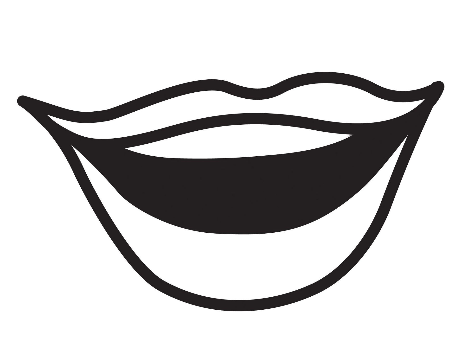 An illustration of an open mouth.