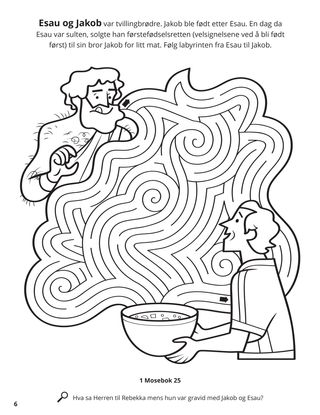 Esau and Jacob coloring page